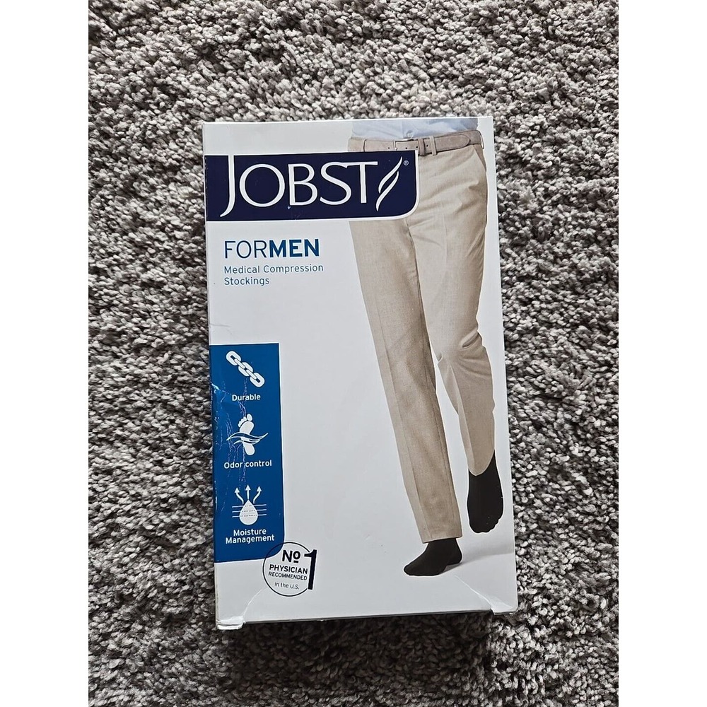 Jobst For Men Medical Compression Stockings Khaki XL 15-20 mmHg Knee CT
